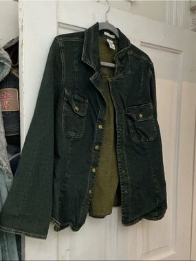 Vintage Jean Jacket with Button Front XL or 14